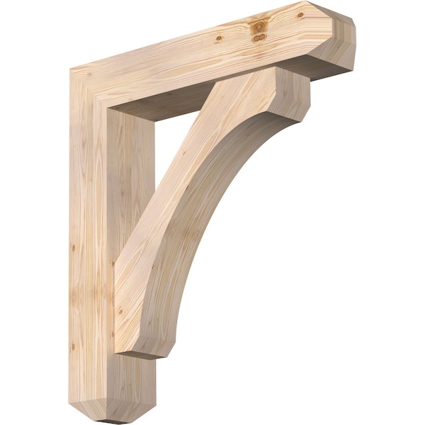 Ekena Millwork Legacy Craftsman Smooth Bracket w/ Offset Brace, Douglas Fir, 7 1/2"W x 34"D x 38"H BKT0806X34X38LEC04SDF - main